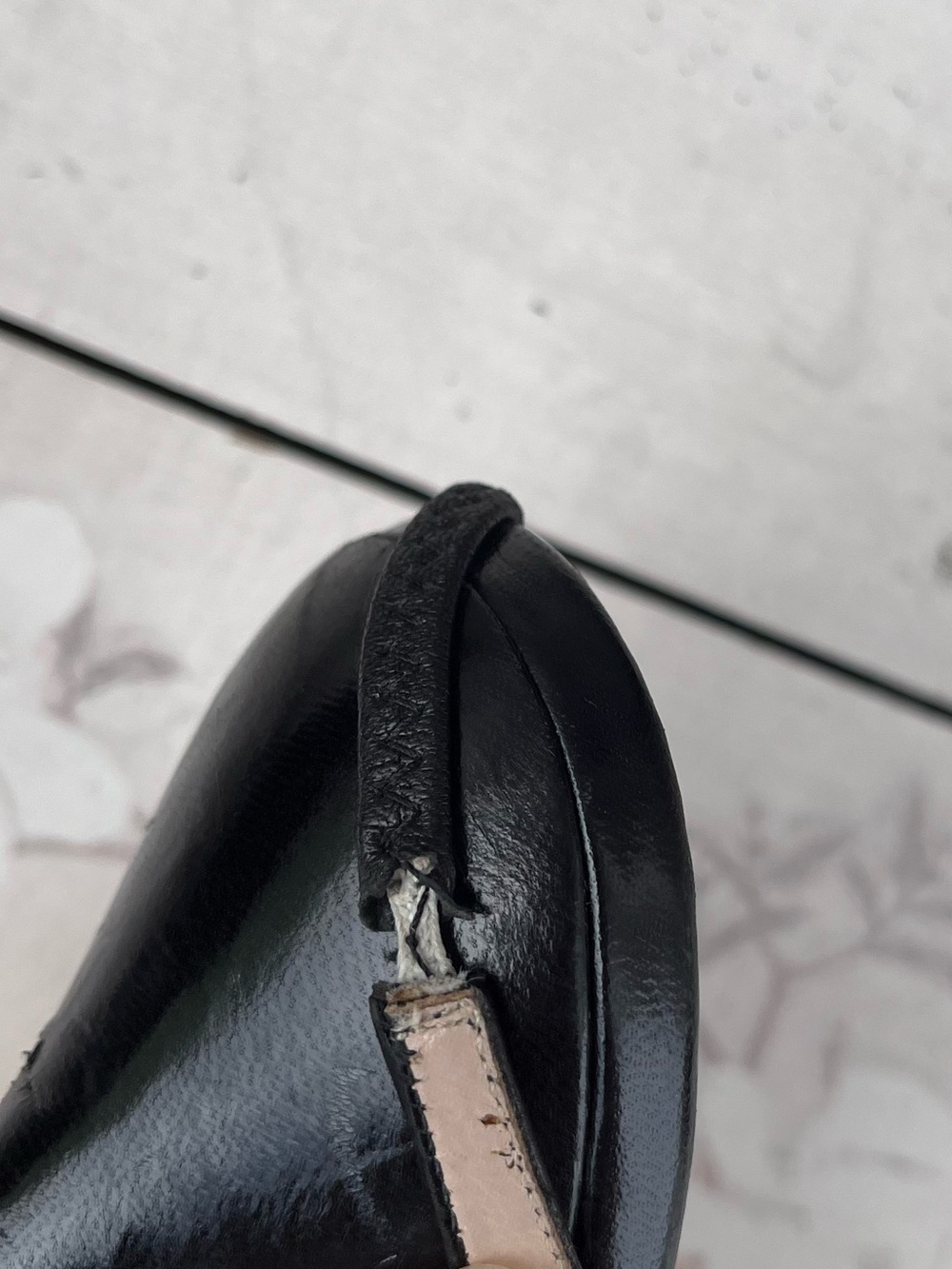 CHANEL Black Pointed Leather Slingback Pumps - Picture 9 of 10